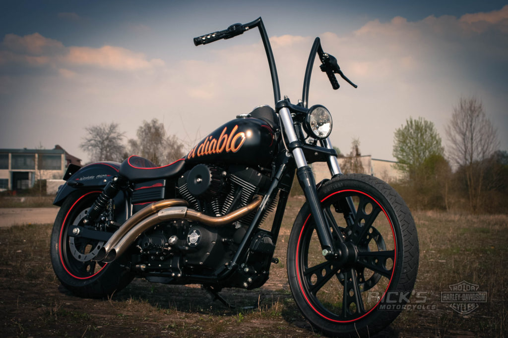 Harley Davidson Schwarz Diablo Silver Edition Schwingentasche black HD 