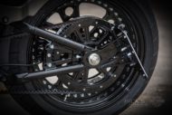 Harley-Davidson Custom Fat Boy, Modell 2018 Milwaukee-Eight seitlicher Kennzeichen HAlter