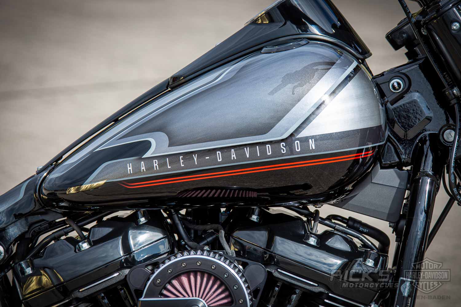 Harley Davidson FLSTF Fat Boy Custom Paint Set Real Fire Orange