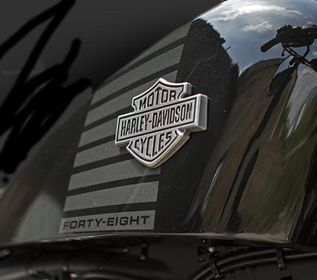 Sportster Forty-Eight / Klassischer Peanut-Tank mit Emblem